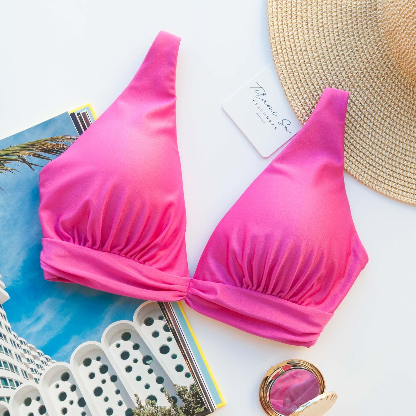 Top Matilde Fucsia Satin - Helis Brain