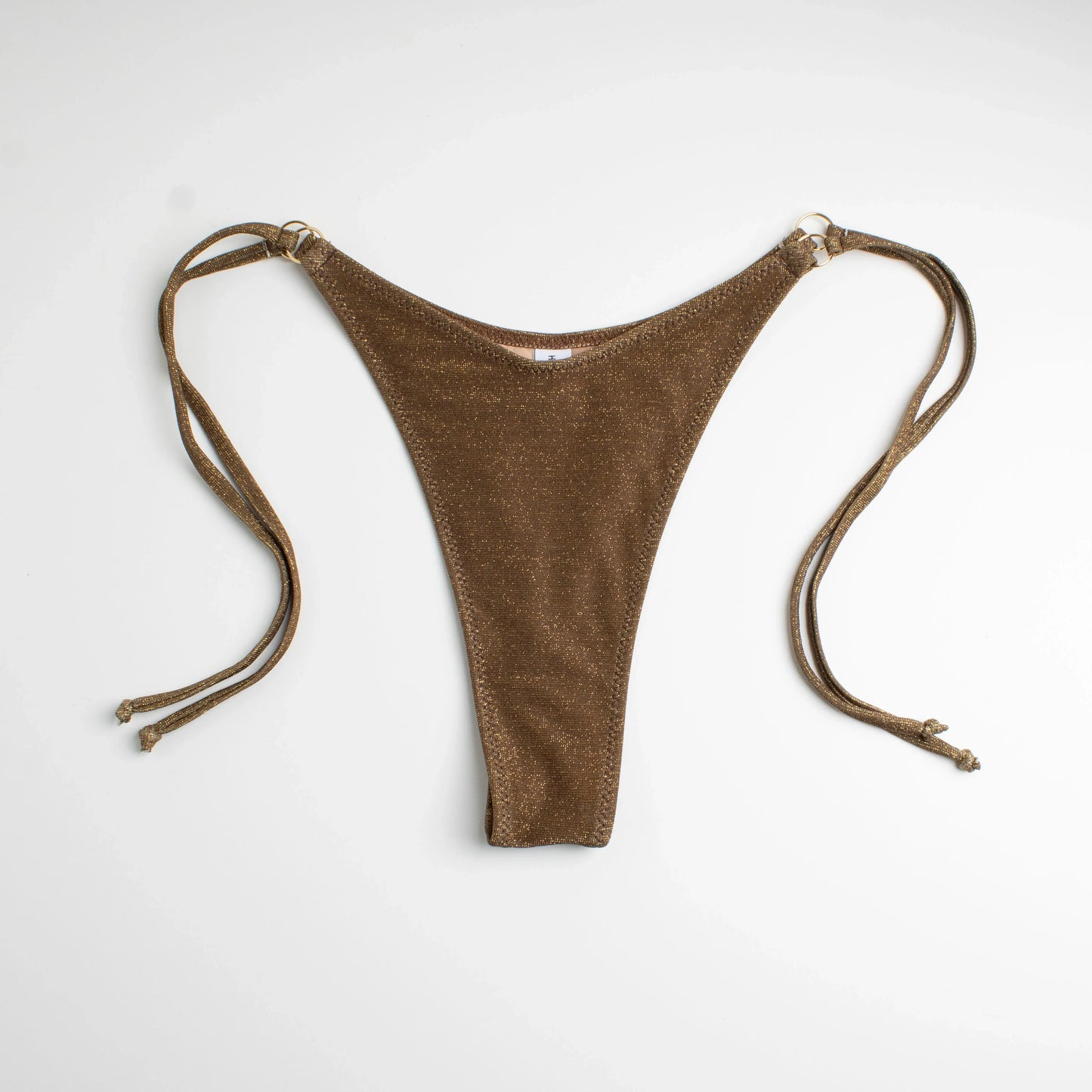 Slip Brasiliano laccetti Glitter Marrone