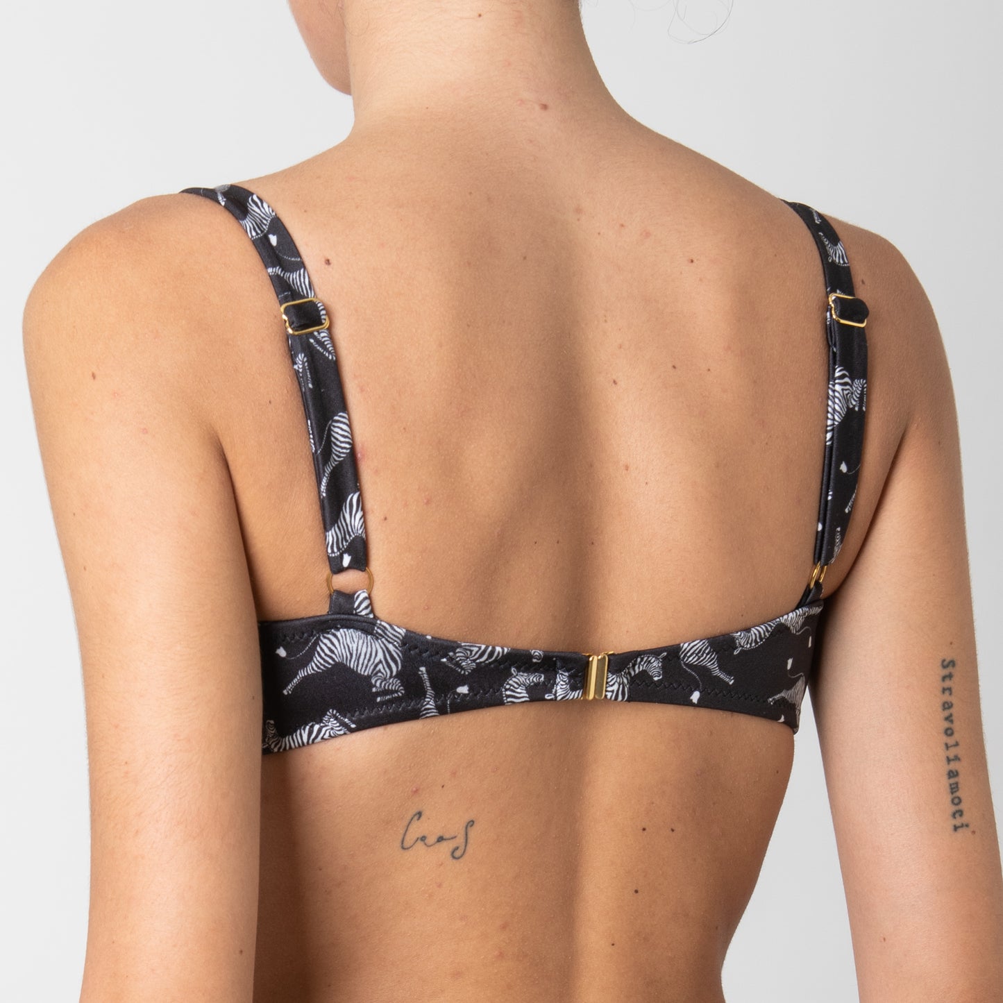 Meg Zebre Black Underwired Top