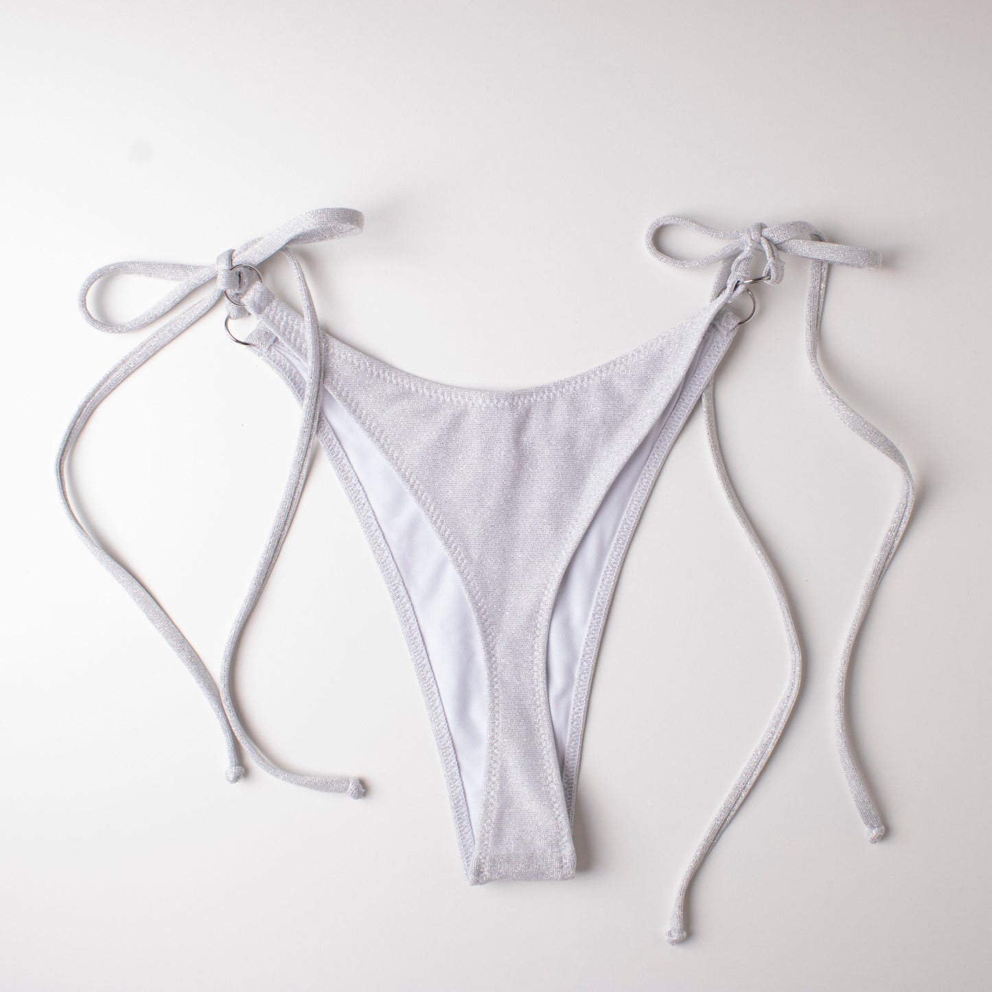 Slip Perizoma laccetti Glitter Argento