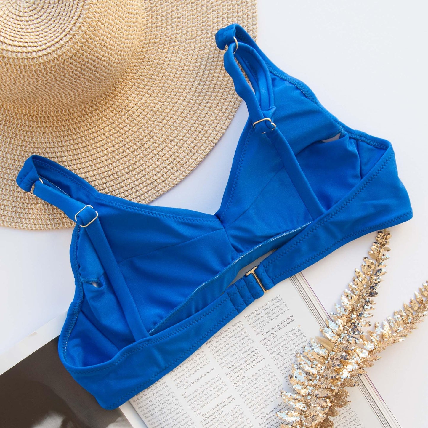 Top Helena Blu Royal Satin - Helis Brain