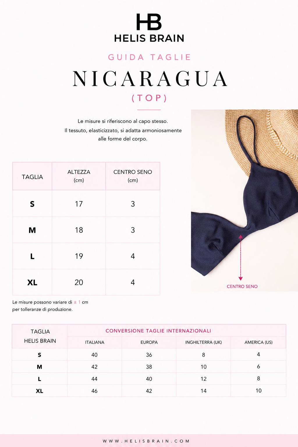 Top New Nicaragua Blu Navy