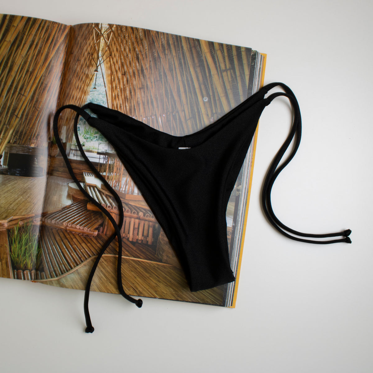 Slip Brasiliano laccetti Nero