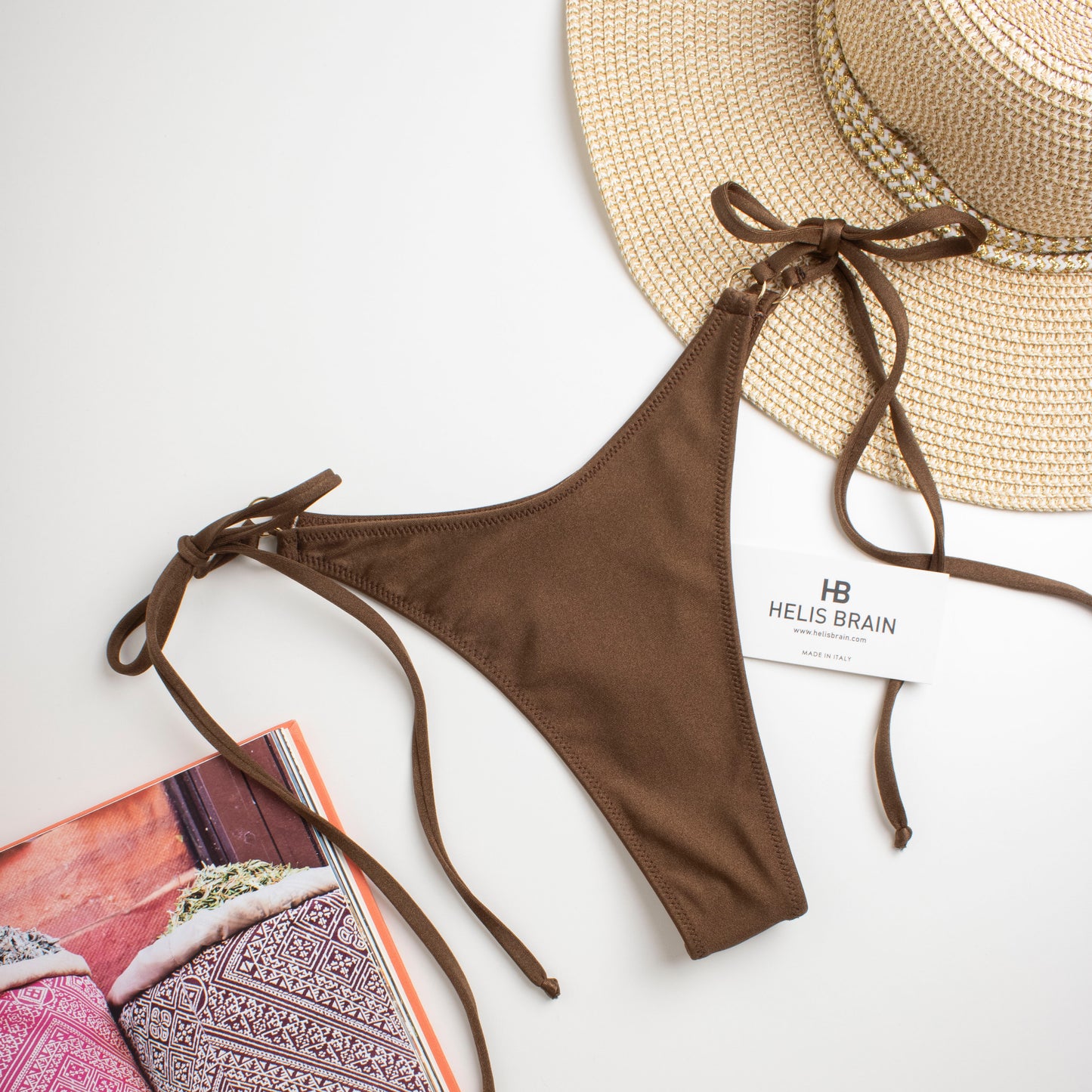 Slip Perizoma laccetti Marrone