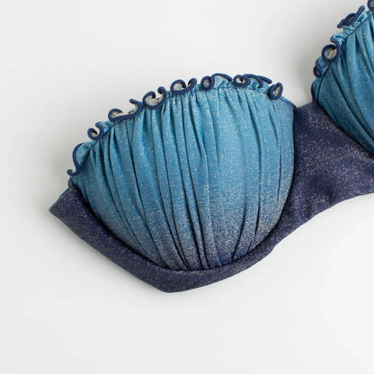 Top Caipirinha Sfumato Glitter Blu