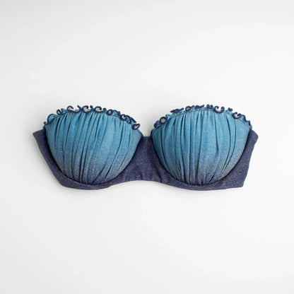 Top Caipirinha Sfumato Glitter Blu