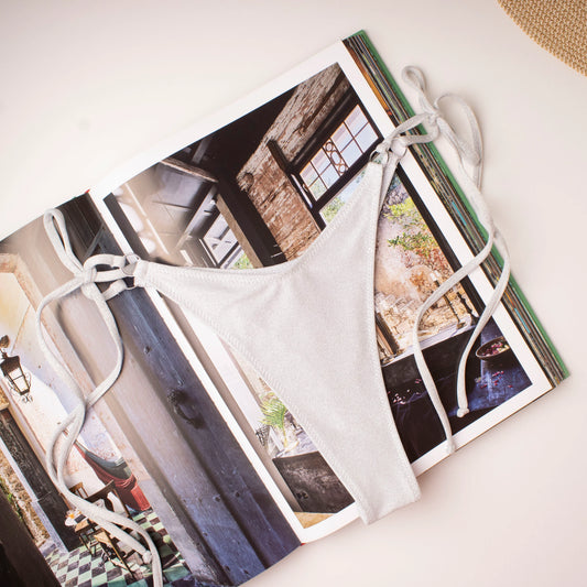 Slip Brasiliano Glitter Argento - Helis Brain