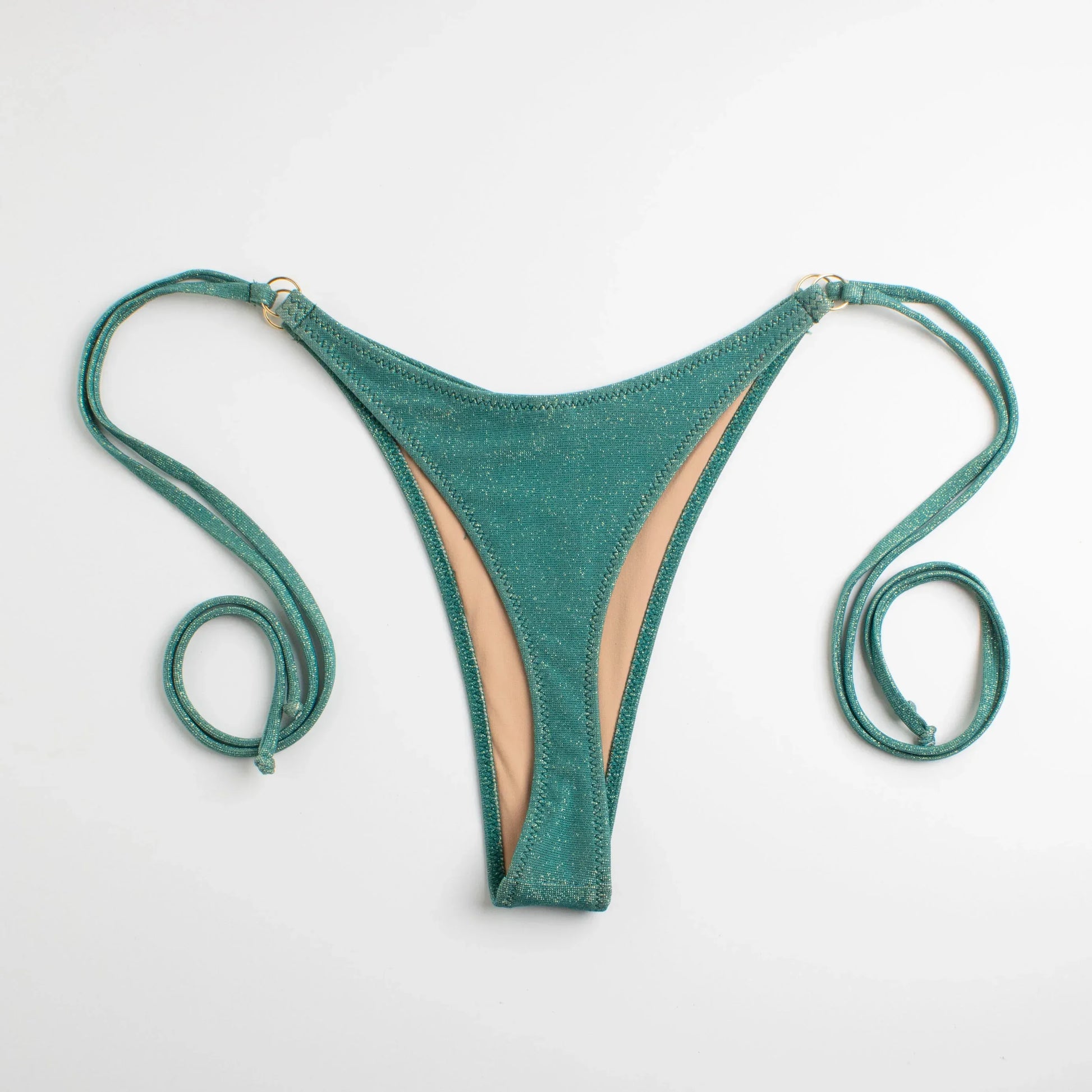 Slip Perizoma laccetti Glitter Verde - Helis Brain