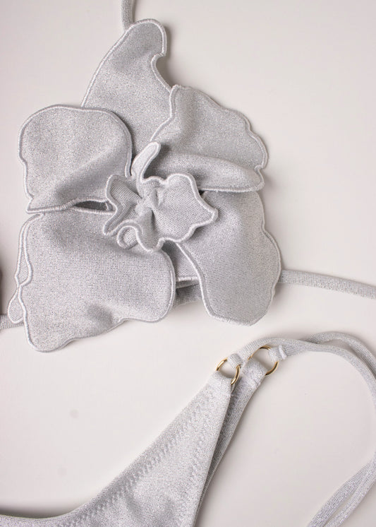 Hibiscus Glitter Argento