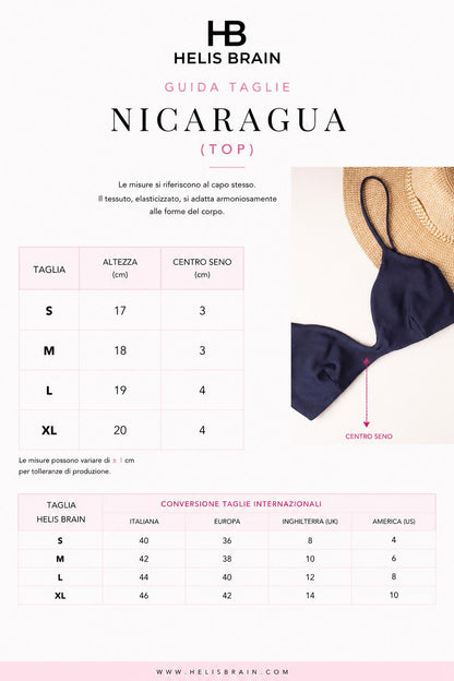 Top New Nicaragua Blu Navy